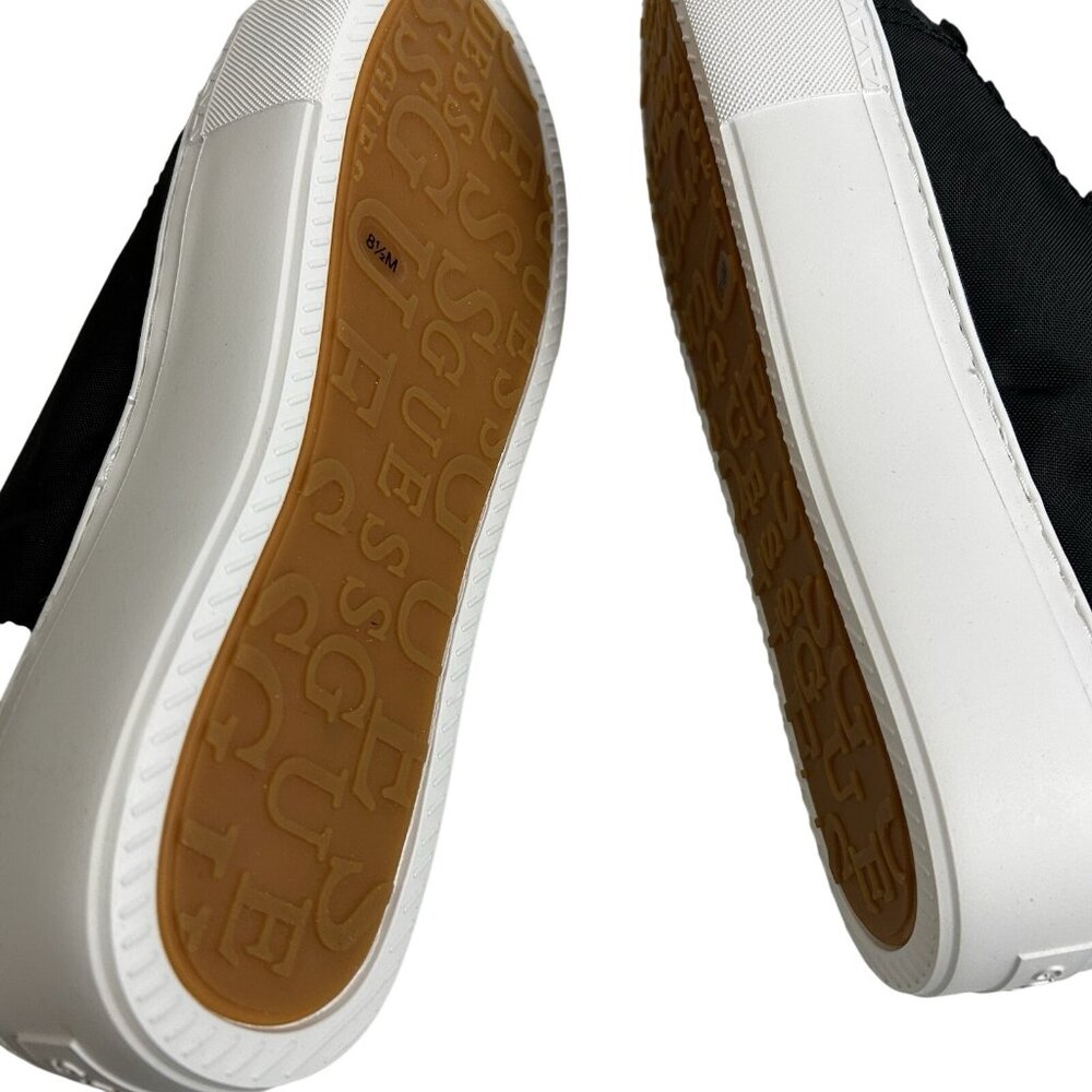 Guess  Joezi Platform Black Women’s 8.5M Fashion Sneakers Triangle Logo Plaque - Picture 12 of 16